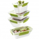 Lunchbox wysoki 0,9 L EMSA Bento Box biało-zielony