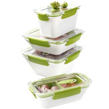 Lunchbox wysoki 1,5 L EMSA Bento Box biało-zielony