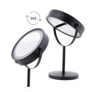 Lusterko do makijażu stojące z podświetleniem led czarne - yoka