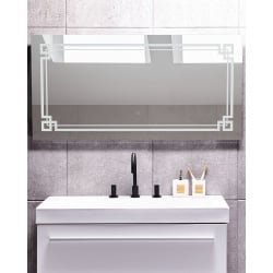 Lustro łazienkowe led avranches srebrny