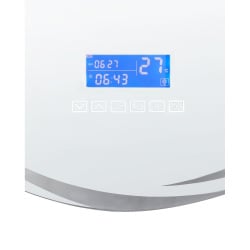 Lustro łazienkowe led tanay wbudowany głośnik bluetooth srebrny