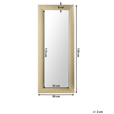 Lustro ścienne 50 x 130 cm złote ANTIBES
