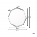 Lustro ścienne 91 x 66 cm srebrne OENO