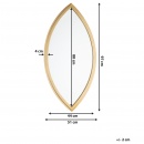 Lustro ścienne  97 x 51 cm złote FUTUNA
