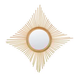 Lustro ścienne majene rattan naturalny