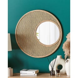 Lustro ścienne palau rattan naturalny