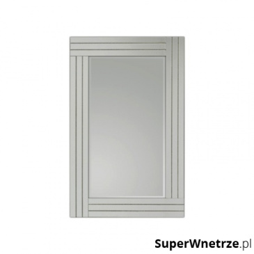 Lustro wiszące z cyrkoniami 60x90cm D2 Glamour srebrne