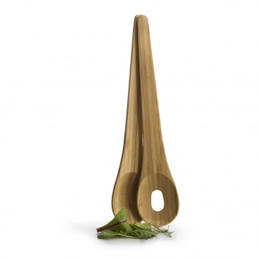 łyżki do sałaty, bambus, 32 cm