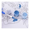 Malowanie po numerach niebieskooki kotek 40x50 płótno + farby + pędzle
