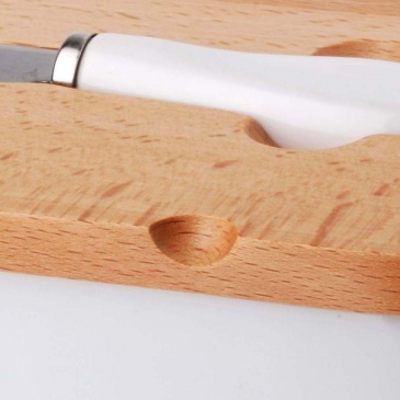 Maselniczka z pokrywką bambusową nożem do masła biała maselnica pojemnik na masło 16x11,5x6 cm