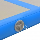 Mata gimnastyczna z pompką, 300x100x10 cm, PVC, niebieska