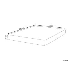 Materac kieszeniowy z pianką termoelastyczną DRIFT H2/3 średnio twardy 120 x 200 cm