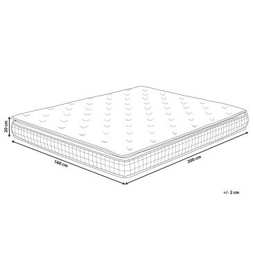 Materac memory foam 160 x 200 cm twardy CHARM