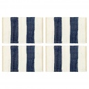 Maty na stół, 4 szt, Chindi, w paski, niebiesko-białe, 30x45 cm