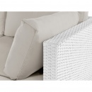 Meble ogrodowe białe - rattanowe - sofa rattanowa - SANO II