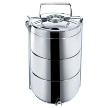 Menażka obiadowa, 3-poziomowa, termos stalowy, 3x0,9 l
