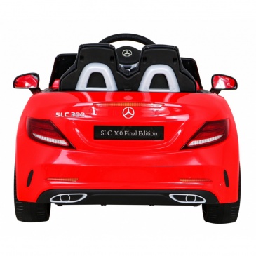Mercedes benz slc300 auto na akumulator dla dzieci czerwony + dźwięki mp3 światła + pilot + wolny st