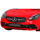 Mercedes benz slc300 auto na akumulator dla dzieci czerwony + dźwięki mp3 światła + pilot + wolny st