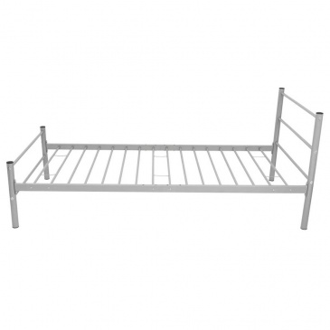 Metalowa rama łóżka, szara, 90 x 200 cm