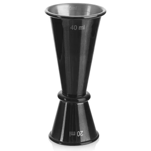 Miarka barmańska stalowa dwustronna black 20/40 ml
