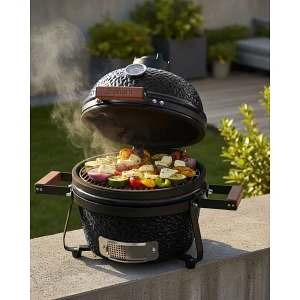 Mini grill węglowy KAMADO Ceramika Czarny