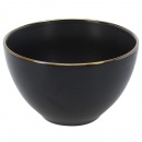Miseczka ceramiczna, miska obiadowa, do zupy, na zupę, surówkę, przekąski, czarna, 14 cm, 750 ml