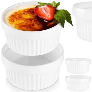 Miseczki kokilki do zapiekania żaroodporne ceramiczne 11 cm, 2 sztuki