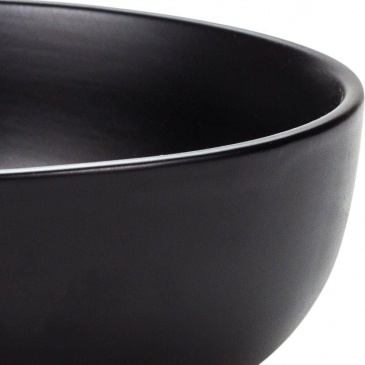 Miska ceramiczna czarna obiadowa na zupę sałatkę płatki soho 19 cm | 1 l