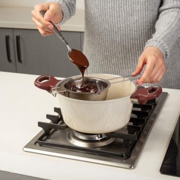 Miska do roztapiania topienia czekolady stalowa tygielek kąpiel wodna acer 425 ml