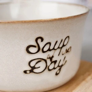 Miska na zupę, bulionówka do zupy, ceramiczna, 650 ml, Szara