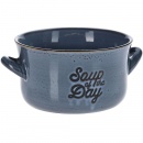 Miska na zupę, bulionówka do zupy, ceramiczna, 650 ml, niebieska