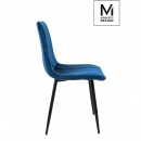 Modesto krzesło lara ciemny niebieski - welur, metal