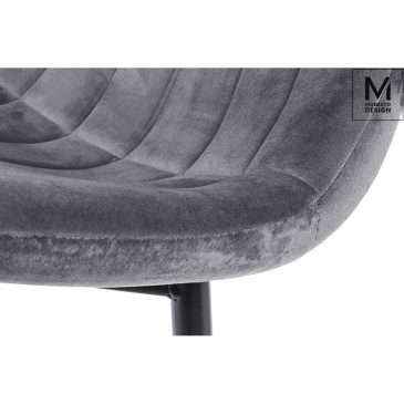 Modesto krzesło lara szare - welur, metal