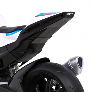 Motor bmw hp4 na akumulator dla dzieci biały + pomocnicze kółka + wolny start + eva + mp3 led