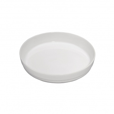 Naczynie żaroodporne, ceramika, 1,7 l, śred. 28 cm, białe