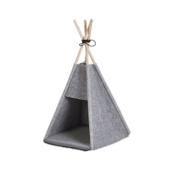 Namiot tipi dla kota 35 x 40 cm szary ULUBEY