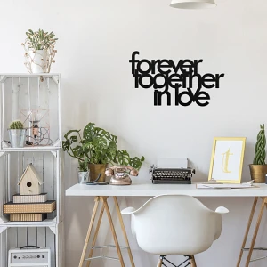 Napis 3D na ścianę DekoSign FOREVER TOGETHER IN LOVE czarny