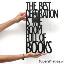 Napis 3D na ścianę THE BEST DECORATION IS THE... DekoSign czarny Napis 3D na ścianę THE BEST DECORATION IS THE... DekoSign czarny