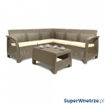 Narożnik 79x182x70cm Bazkar CORFU RELAX SET Cappuccino/beż