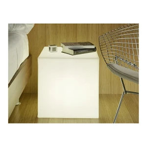 NEW GARDEN lampa ogrodowa CUBY 53 SOLAR & BATTERY biała