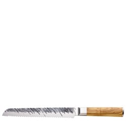 Nóż do pieczywa, japońska stal/drewno oliwne, 20 cm