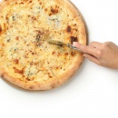 Nóż okrągły, radełko do krojenia pizzy, stalowy, krajalnica, krajacz, 21 cm