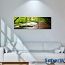 Obraz - Leśny strumyk (150x50 cm)