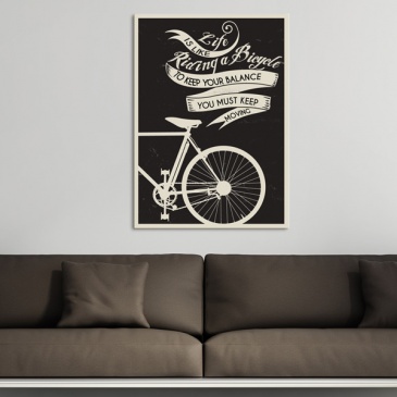 Obraz - Life is like riding a bicycle... (50x70 cm)