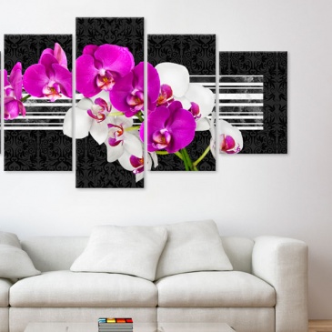 Obraz - Skromne orchidee (100x50 cm)