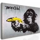 Obraz - Stój, bo małpa strzela! (Banksy) (60x40 cm)