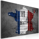 Obraz - Symbole Francji - tryptyk (60x40 cm)