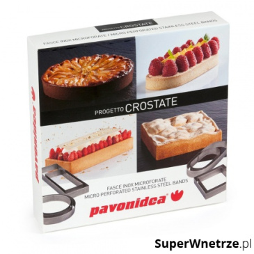 Obręcz perforowana do pieczenia tart 19x3,5 cm Pavonidea inox