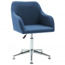 Obrotowe krzesła konferencyjne 2 szt. niebieskie tkanina