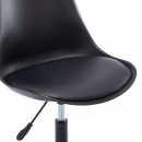 Krzesła biurowe obrotowe 6 szt. czarne sztuczna skóra